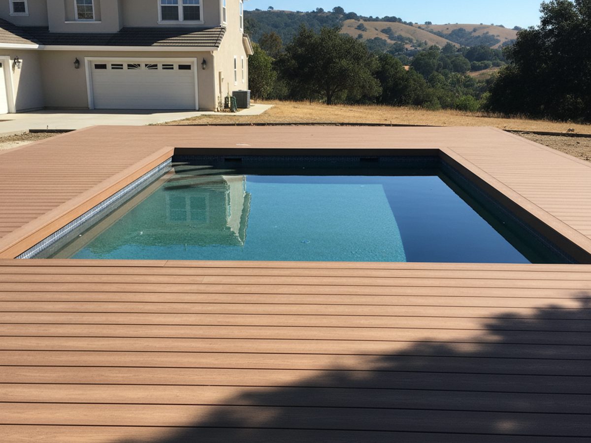 Custom Deck Design completed by Omega Deck Solutions in Folsom, CA
